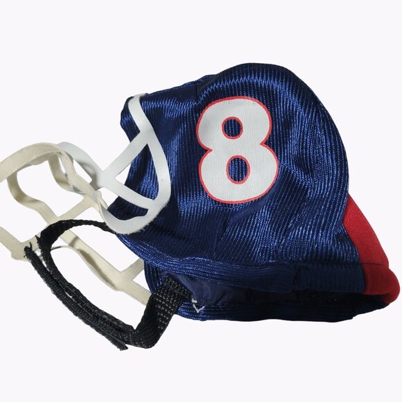 Football Jersey and Helmet for Plush Bears Stuffed Animals Blue Red #8 - Picture 4 of 6